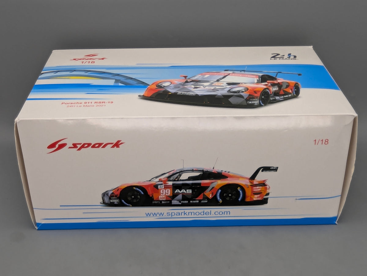Modellautos 1:18 Spark 18S707 Porsche 911 RSR-19 24h Le Mans 2021 #99 mit OVP