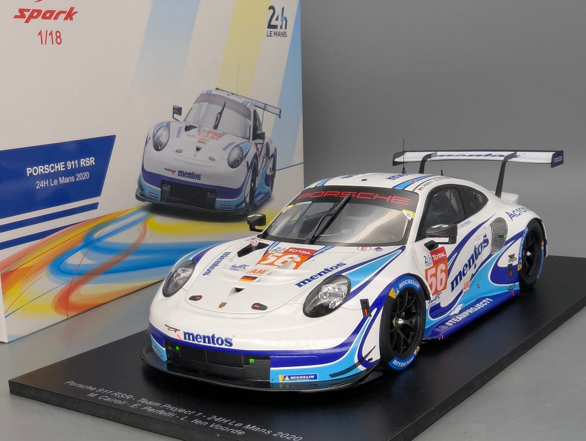 Modellautos 1:18 Spark 18S560 Porsche 911 RSR 24h Le Mans 2020 #56 mit OVP