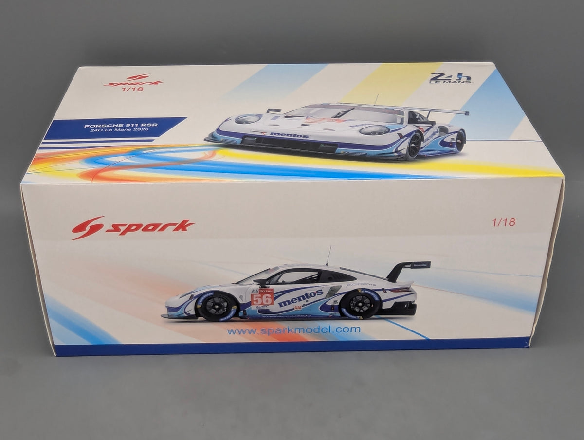 Modellautos 1:18 Spark 18S560 Porsche 911 RSR 24h Le Mans 2020 #56 mit OVP