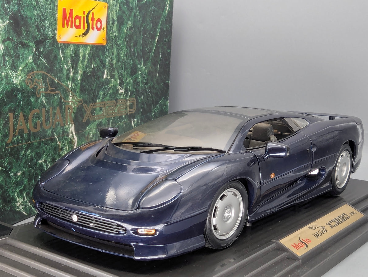 Modellautos 1:12 Maisto Jaguar XJ 220 1992 Dunkelblau mit OVP
