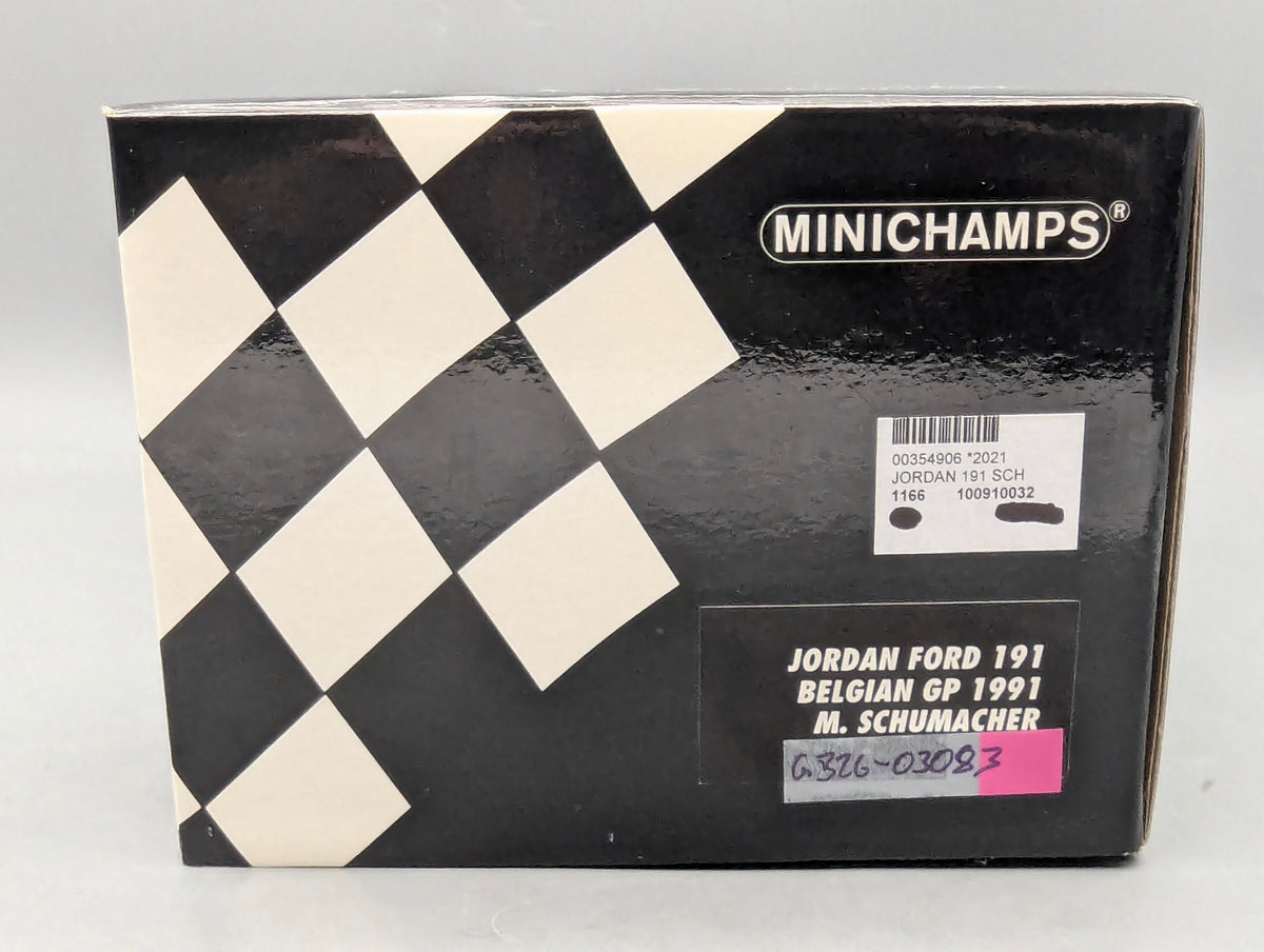 Modellautos 1:18 Minichamps Jordan Ford 191 Belgian GP 1991 #32 M. Schumacher mit OVP