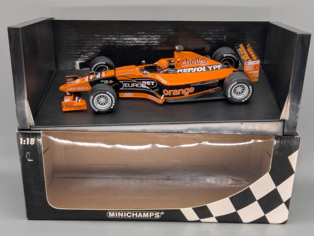 Modellautos 1:18 Minichamps Arrows Supertec A21 GP Canada 2000 #19 Verstappen OVP