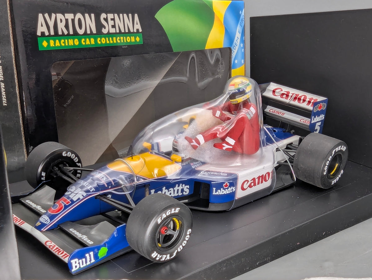 Modellautos 1:18 Minichamps Williams Renault FW14 1991 #5 Taxi Senna & Mansell OVP