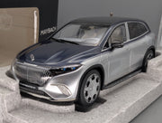 Modellautos 1:18 NZG Mercedes Maybach EQS 680 SUV Nauticblau Hightechsilber OVP