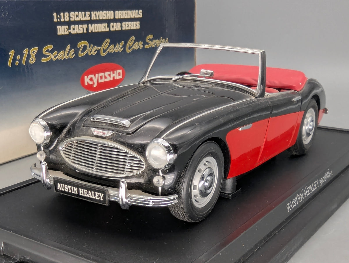 Modellautos 1:18 Kyosho 08141KR Austin Healey 3000 MK-1 Black Red mit OVP