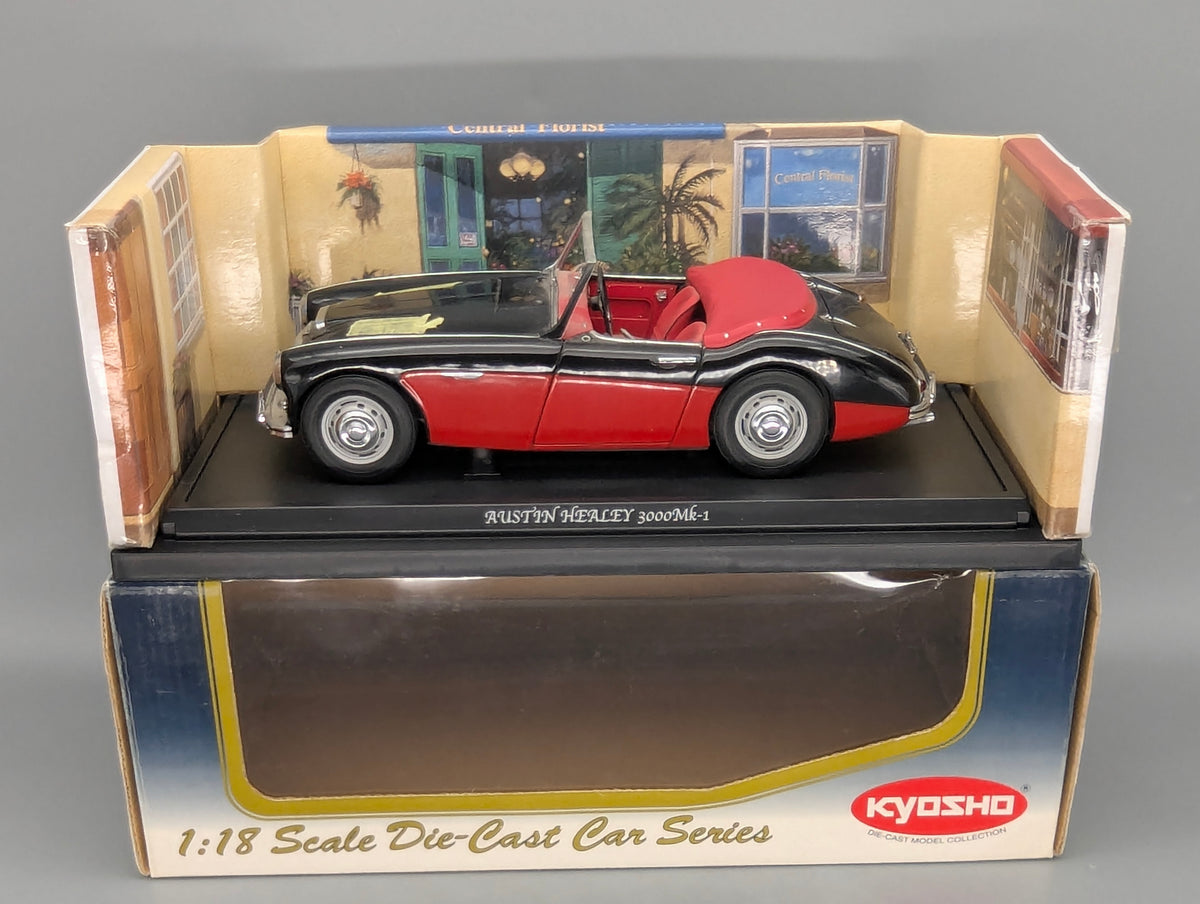 Modellautos 1:18 Kyosho 08141KR Austin Healey 3000 MK-1 Black Red mit OVP