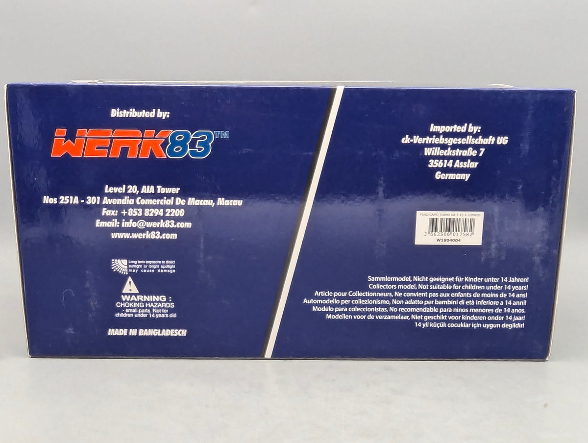 Modellautos 1:18 Werk83 Ford Capri Turbo Gr.5 DRM 1980 #1 K. Ludwig mit OVP