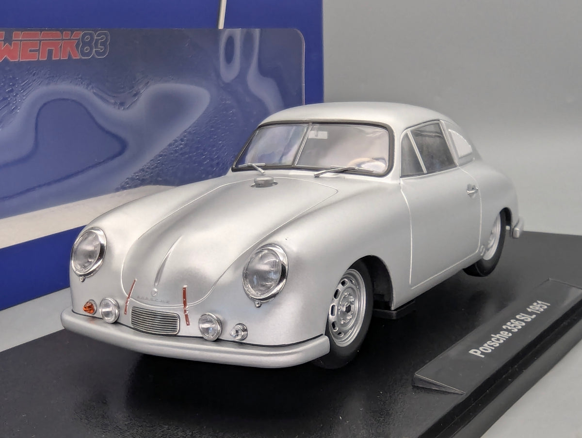 Modellautos 1:18 Werk83 Porsche 356 SL Plain Body 1951 Silber mit OVP
