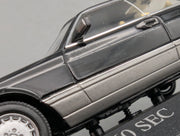 Modellautos 1:43 Minichamps Mercedes Benz 560 SEC 1986 Schwarz mit OVP