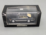 Modellautos 1:43 Minichamps Mercedes Benz 560 SEC 1986 Schwarz mit OVP