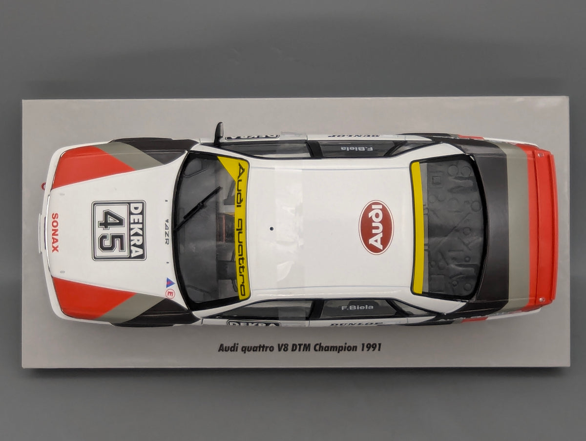 Modellautos 1:18 Werk83 Audi Quattro #V8 DTM Champion 1991 #45 F. Biela mit OVP