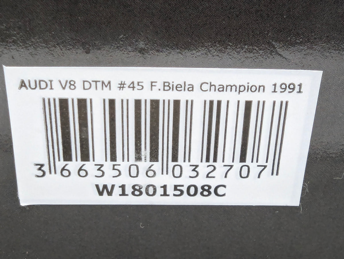 Modellautos 1:18 Werk83 Audi Quattro #V8 DTM Champion 1991 #45 F. Biela mit OVP
