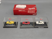 Modellautos 1:87 Herpa Ferrari 3-tlg Set 2x Testarossa 1x 348ts mit Vitrinen