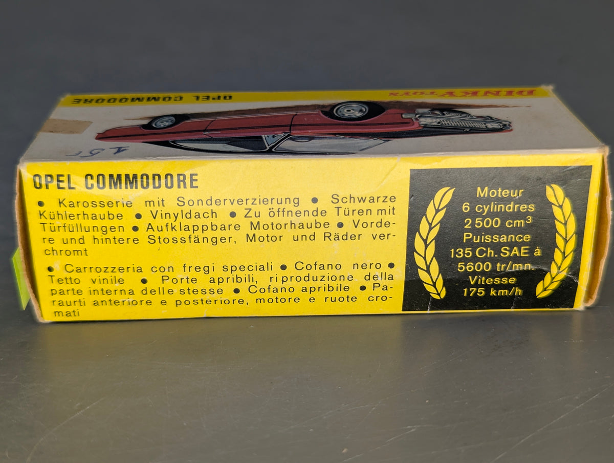 Modellauto 1:43 Dinky Toys 1420 heute Mattel Opel Commodore mirt OVP
