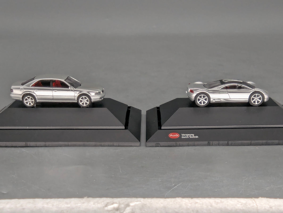 Modellautos 1:87 Rietze Audi 2-tlg Set Space Frame CC und AVUS Quattro in Dealer OVP