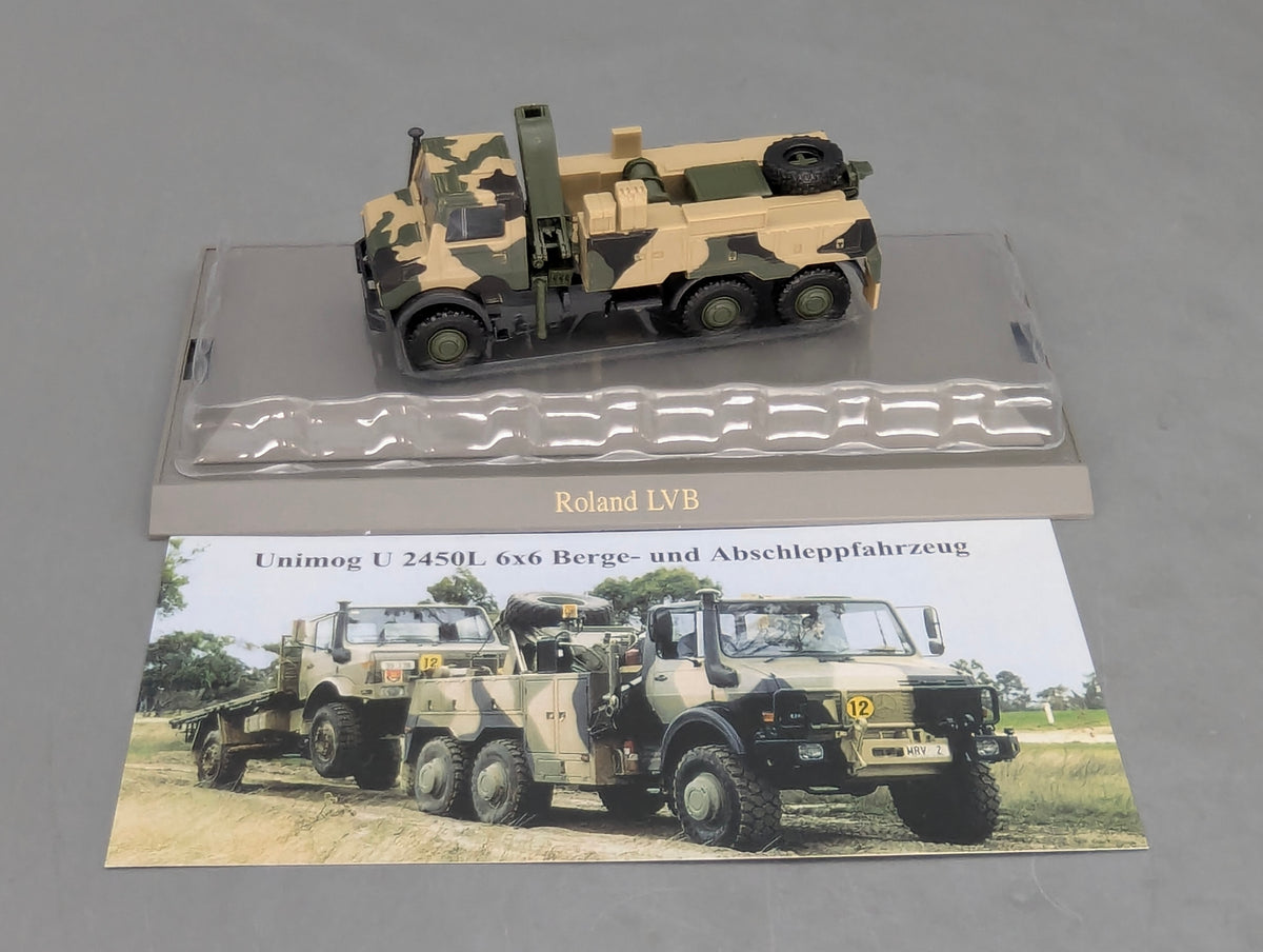 LKW Modell HO 1:87 Roco Minitanks 875 Unimog U 2450 L 6x6 Bergefahrzeug mit OVP