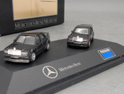Modellautos 1:87 Herpa Mercedes Benz 190E EVO I + II 2-tlg Set mit Dealer OVP