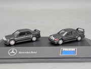 Modellautos 1:87 Herpa Mercedes Benz 190E EVO I + II 2-tlg Set mit Dealer OVP