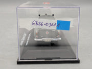 Modellautos 1:43 Schuco Opel Olympia Caravan Krankenwagen Grau mit Vitrine