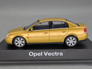 Modellautos 1:43 Schuco Opel Vectra 4-Türer Gold mit Dealer OVP