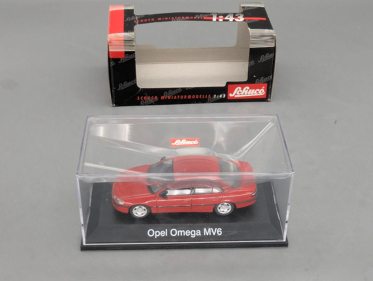 Modellautos 1:43 Schuco Opel Omega B MV6 4-Türer Limousine Rot mit OVP
