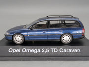 Modellautos 1:43 Schuco Opel Omega B Caravan 2,5 TD Blau Metallic mit OVP