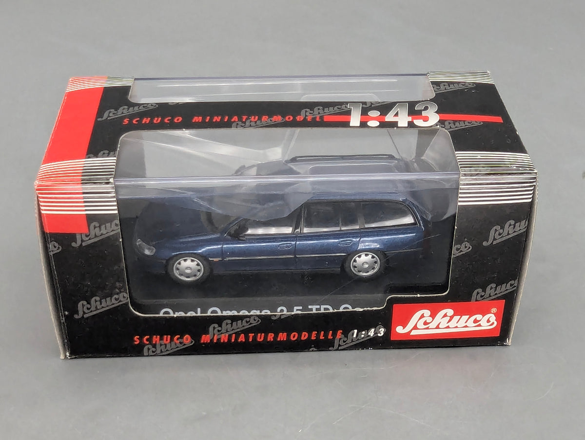 Modellautos 1:43 Schuco Opel Omega B Caravan 2,5 TD Blau Metallic mit OVP