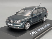 Modellautos 1:43 Schuco Opel Vectra Caravan Dunkelgrün Metallic mit Dealer OVP