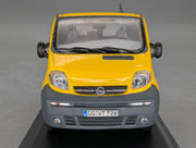 Modellautos 1:43 Minichamps Opel Vivaro Kasten 2001 Deutsche Post Gelb mit Vitrine