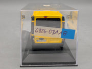 Modellautos 1:43 Minichamps Opel Vivaro Kasten 2001 Deutsche Post Gelb mit Vitrine