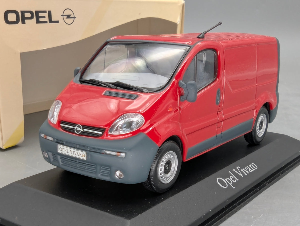 Modellautos 1:43 Minichamps Opel Vivaro Rot mit Dealer OVP