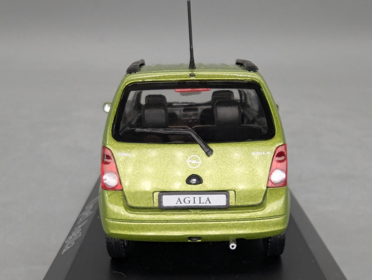 Modellautos 1:43 Minichamps Opel Agila Grün Metallic mit Dealer OVP
