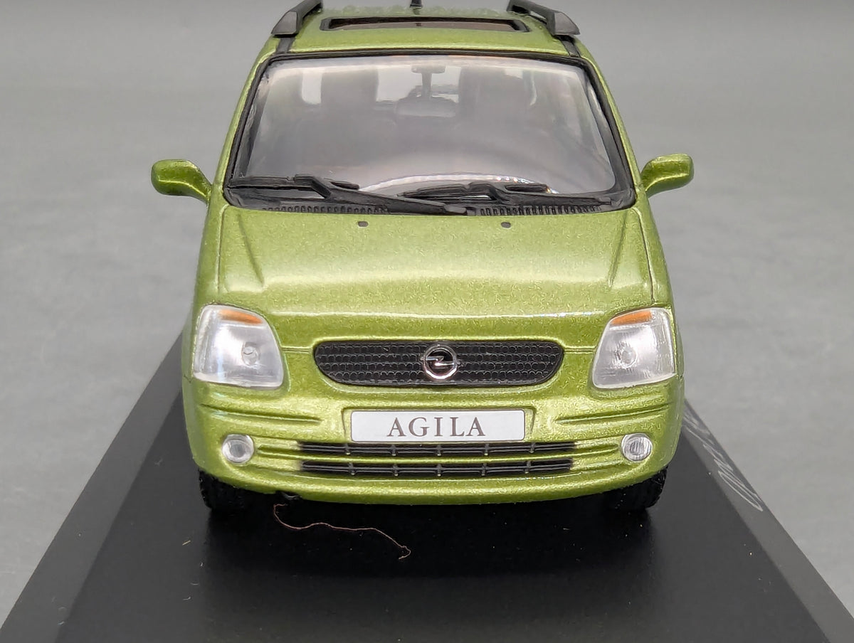 Modellautos 1:43 Minichamps Opel Agila Grün Metallic mit Dealer OVP