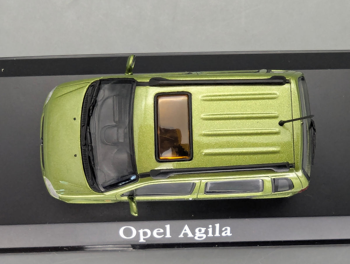 Modellautos 1:43 Minichamps Opel Agila Grün Metallic mit Dealer OVP