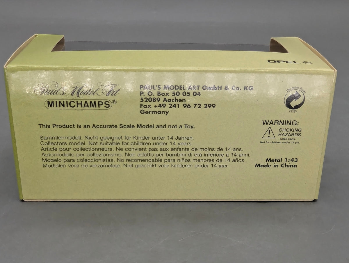 Modellautos 1:43 Minichamps Opel Agila Grün Metallic mit Dealer OVP
