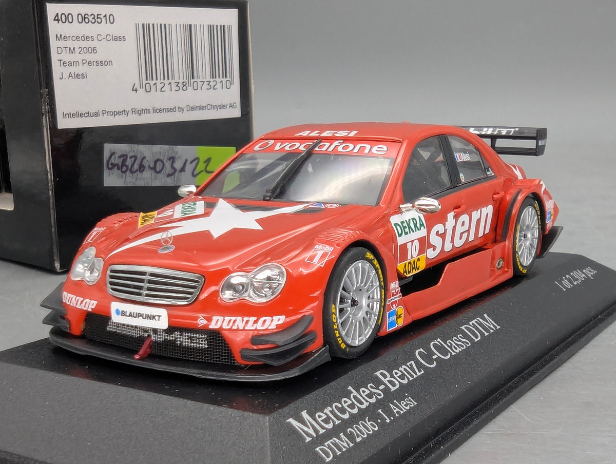 Modellautos 1:43 Minichamps Mercedes Benz C-Class DTM 2006 #10 J. Alesi mit OVP