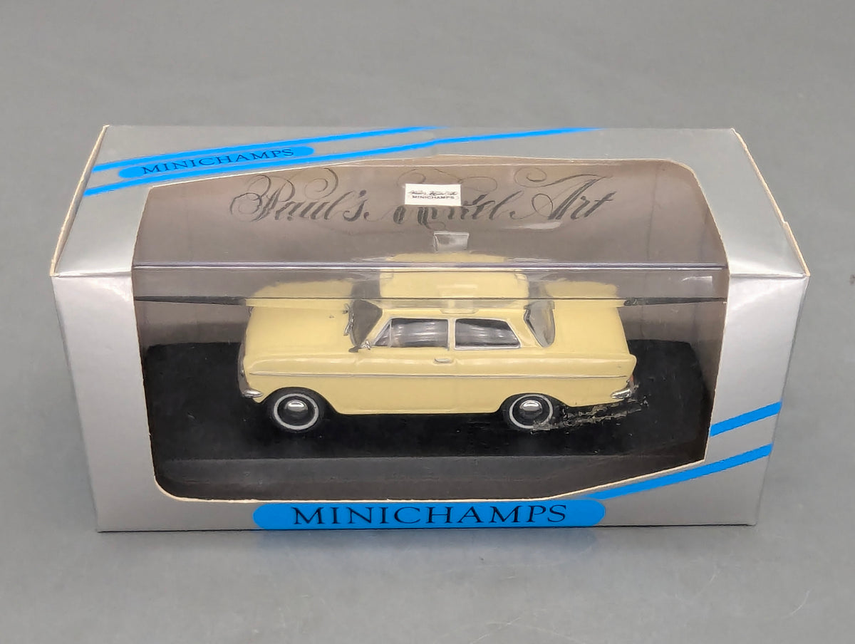 Modellautos 1:43 Minichamps Opel Kadett A Limousine 1962 Gelb mit OVP