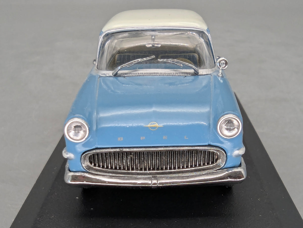 Modellautos 1:43 Minichamps Opel Rekord P1 2-Türer 1958 Blau Weiß mit OVP
