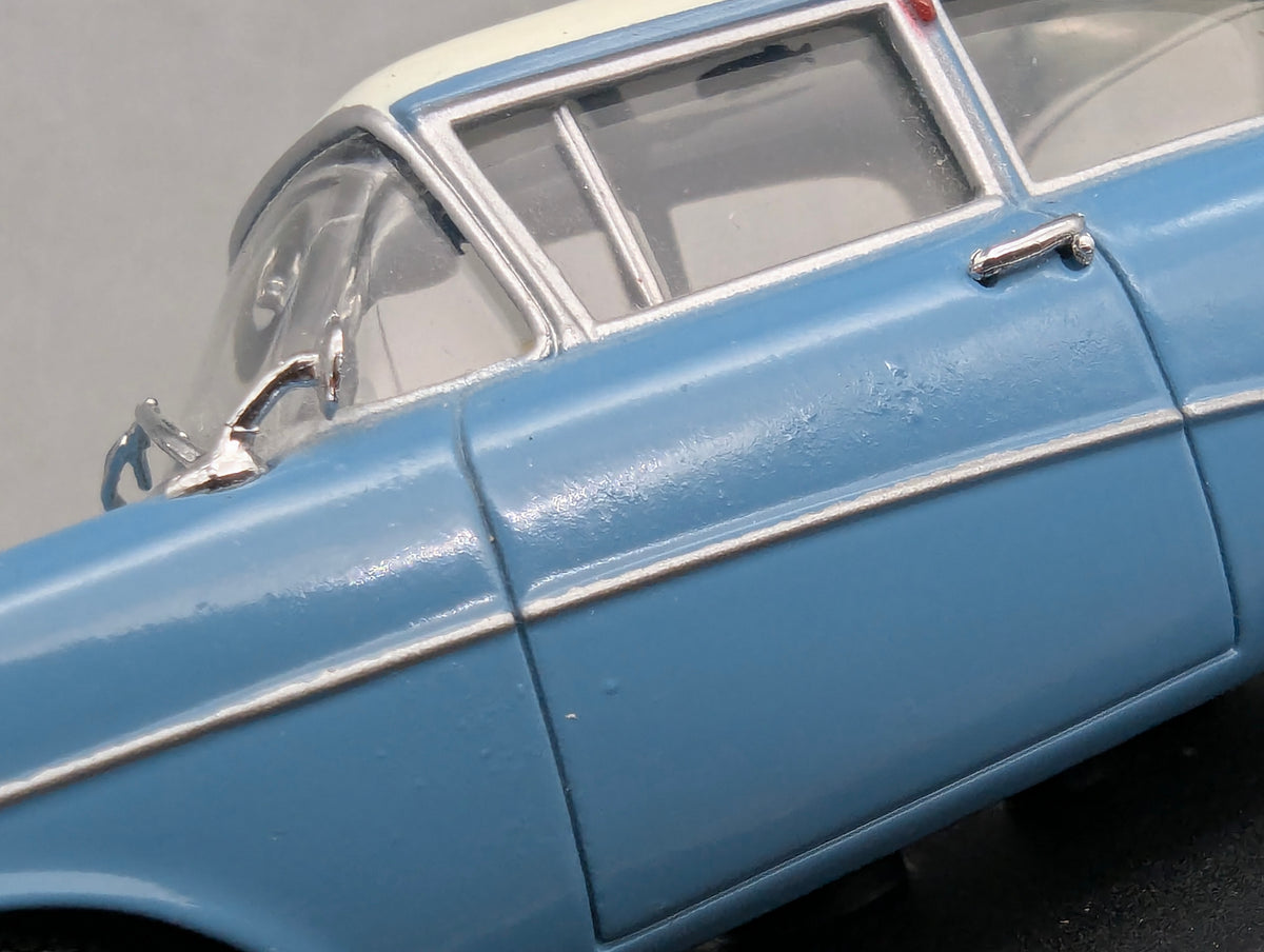 Modellautos 1:43 Minichamps Opel Rekord P1 2-Türer 1958 Blau Weiß mit OVP
