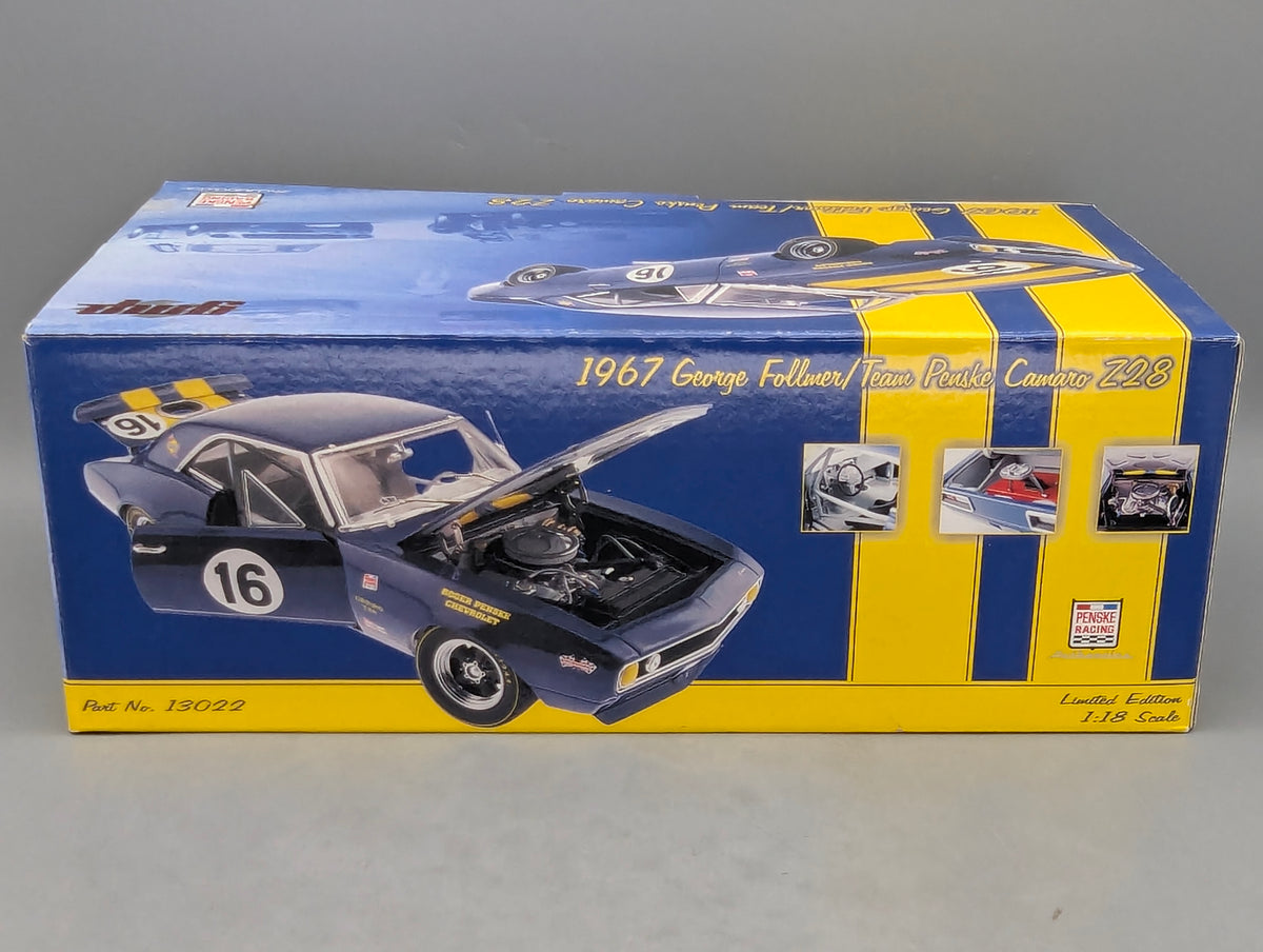 Modellautos 1:18 GMP Chevrolet Camaro Z28 Team Penske 1967 #16 G. Follmer OVP
