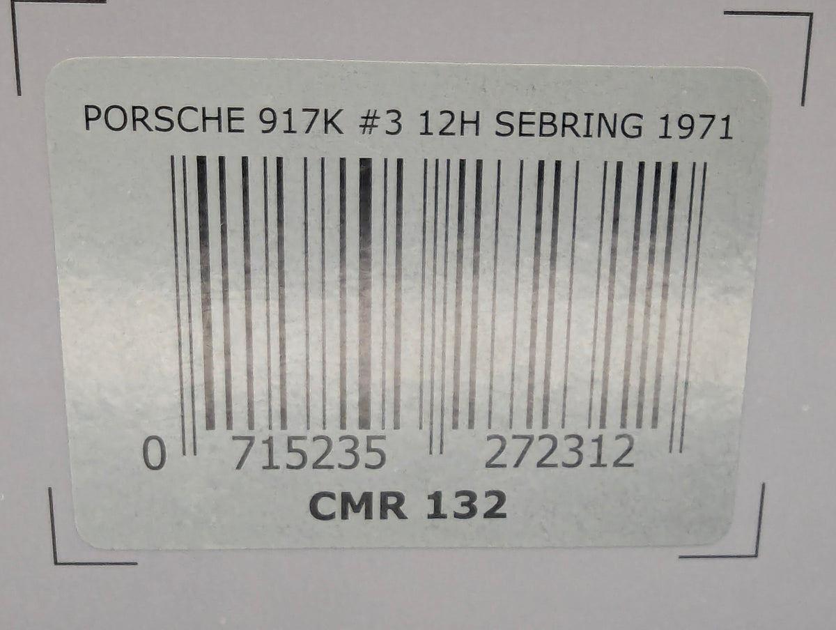 Modellautos 1:18 CMR CMR132 Porsche 917K 12h Sebring 1971 #3 mit OVP
