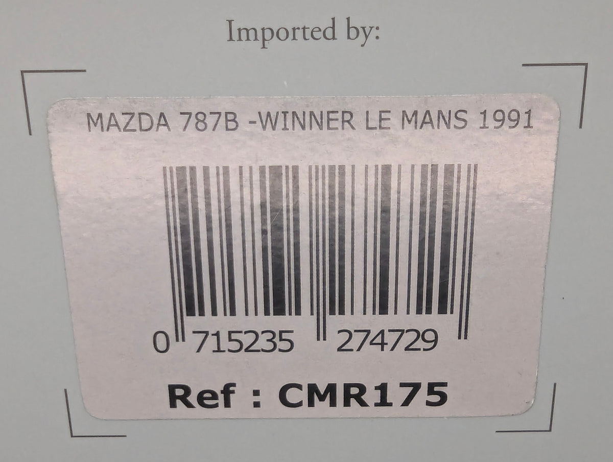 Modellautos 1:18 CMR CMR175 Mazda 787B WINNER Le Mans 1991 #55 mit OVP