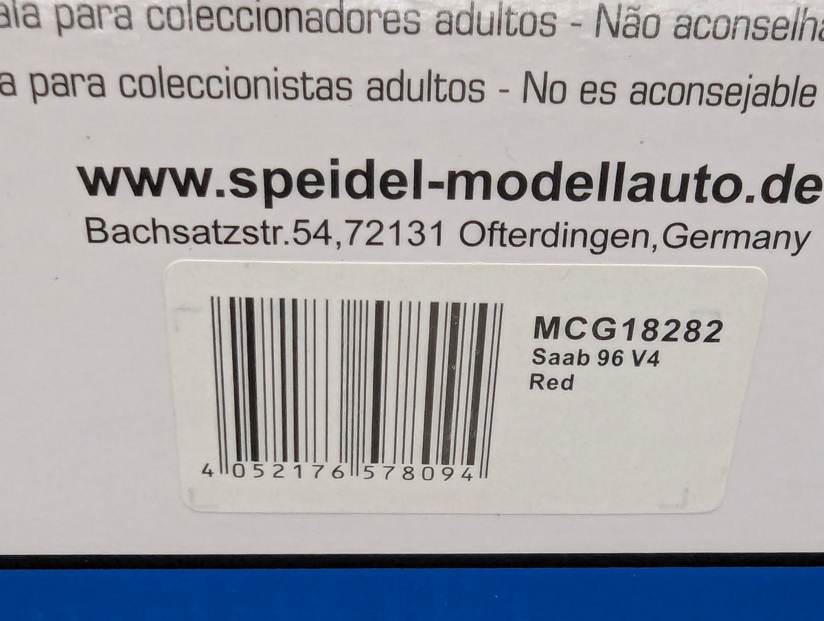 Modellautos 1:18 MCG Modelcar Group 18282 Saab 96 V4 Red mit OVP