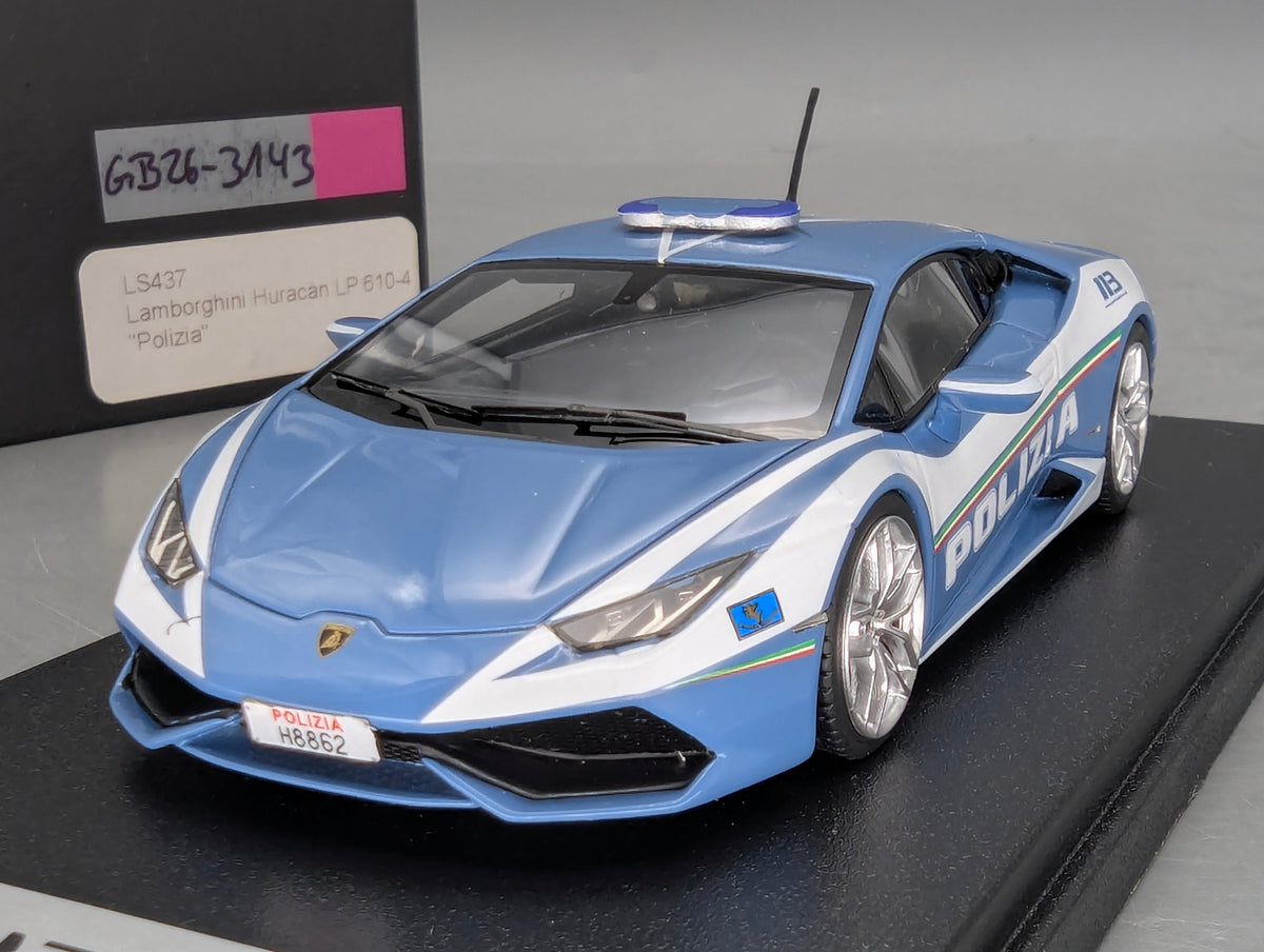 Modellautos 1:43 Looksmart Lamborghini Huracan LP610-4 Polizei mit OVP