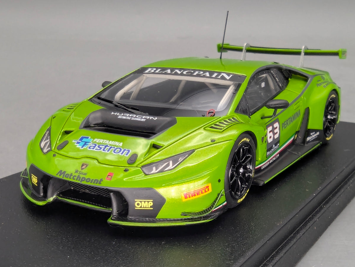 Modellautos 1:43 Looksmart Lamborghini Huracan GT3 #63 Metallic Grün mit OVP