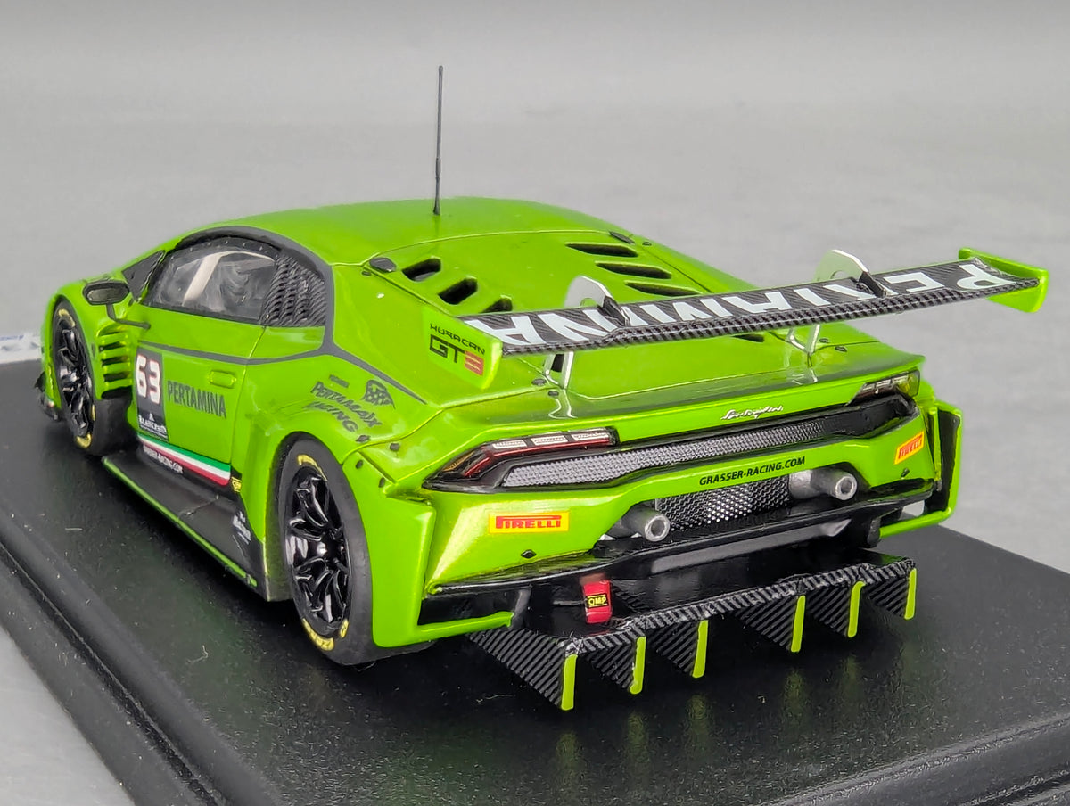 Modellautos 1:43 Looksmart Lamborghini Huracan GT3 #63 Metallic Grün mit OVP