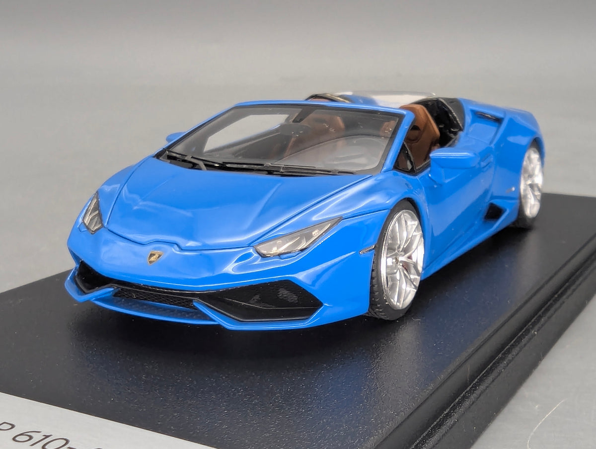 Modellautos 1:43 Looksmart Lamborghini Huracan LP610-4 Spyder Blue Le Mans OVP