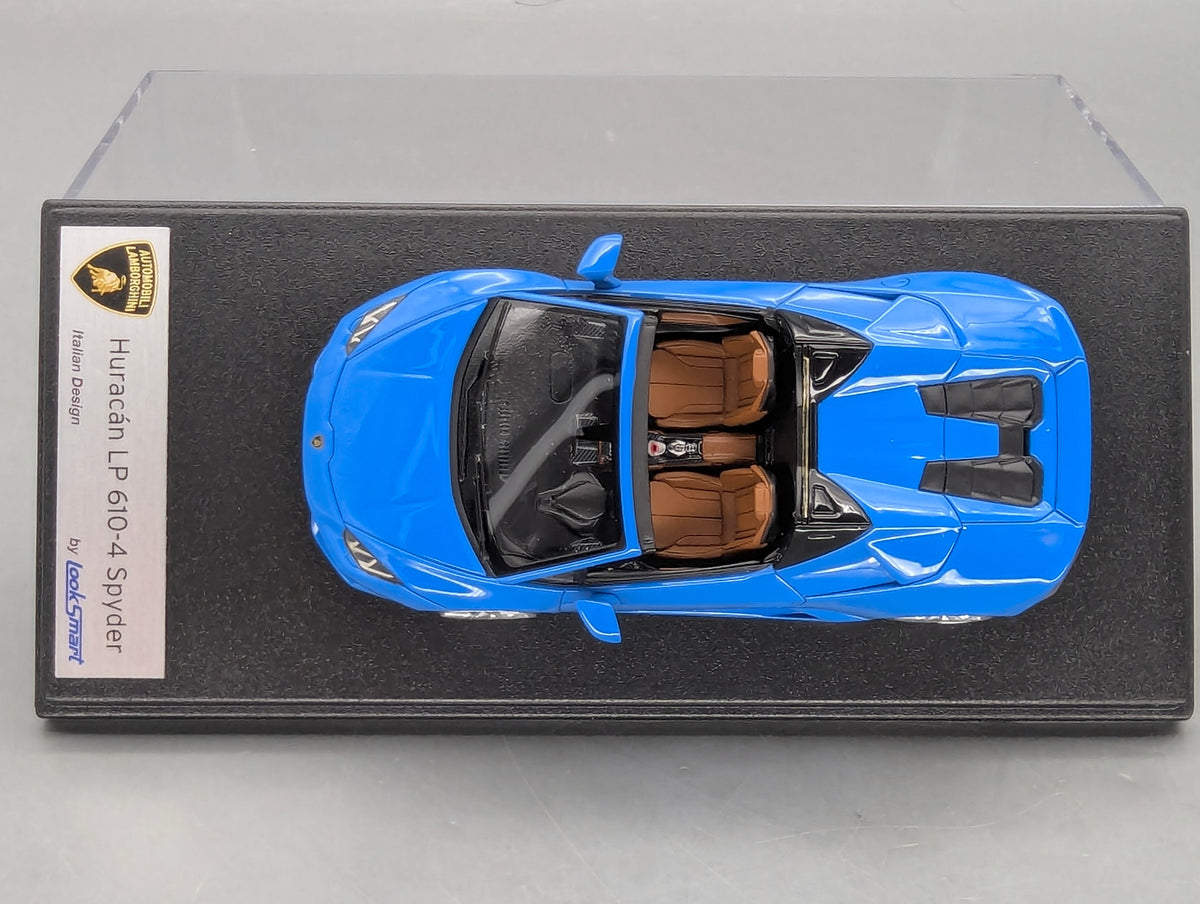 Modellautos 1:43 Looksmart Lamborghini Huracan LP610-4 Spyder Blue Le Mans OVP