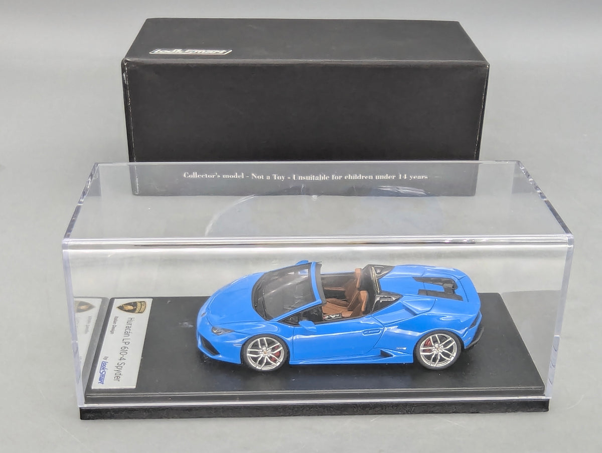 Modellautos 1:43 Looksmart Lamborghini Huracan LP610-4 Spyder Blue Le Mans OVP