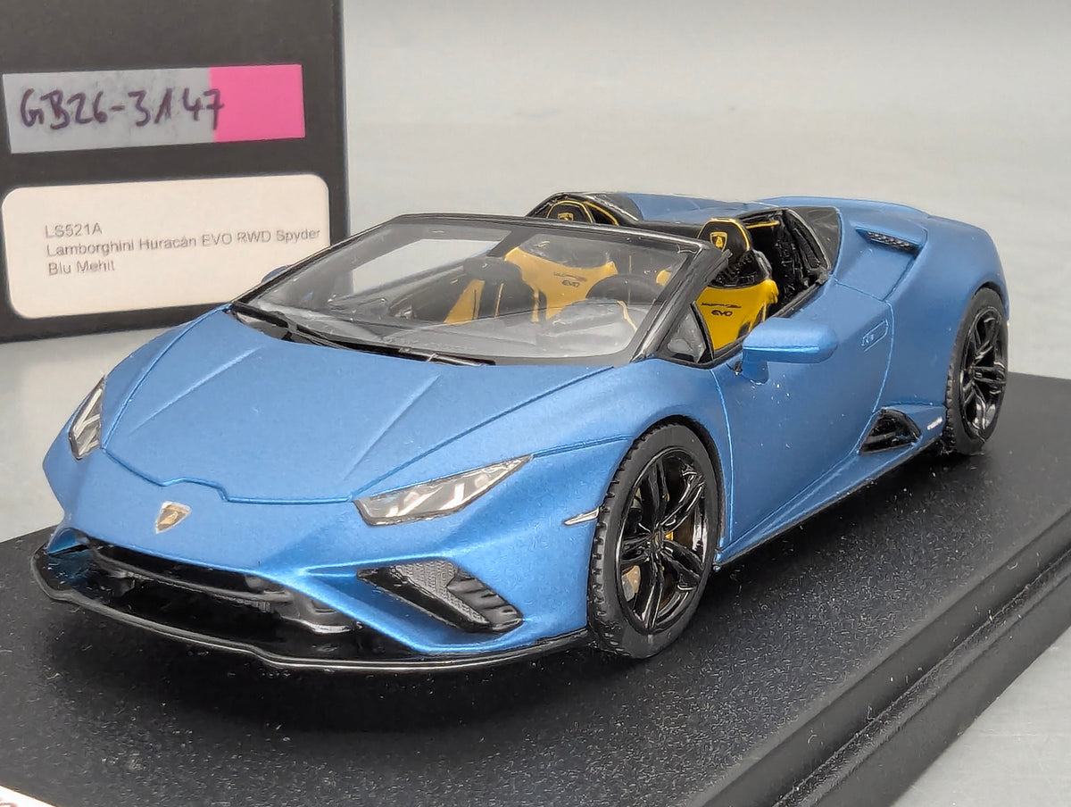 Modellautos 1:43 Looksmart Lamborghini Huracan EVO RWD Spyder Blu Mehit mit OVP
